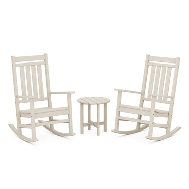 POLYWOOD Estate 3-Piece Rocking Chair Set - Sand